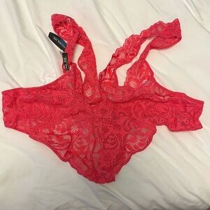 Lace Intimates in Vibrant Pink